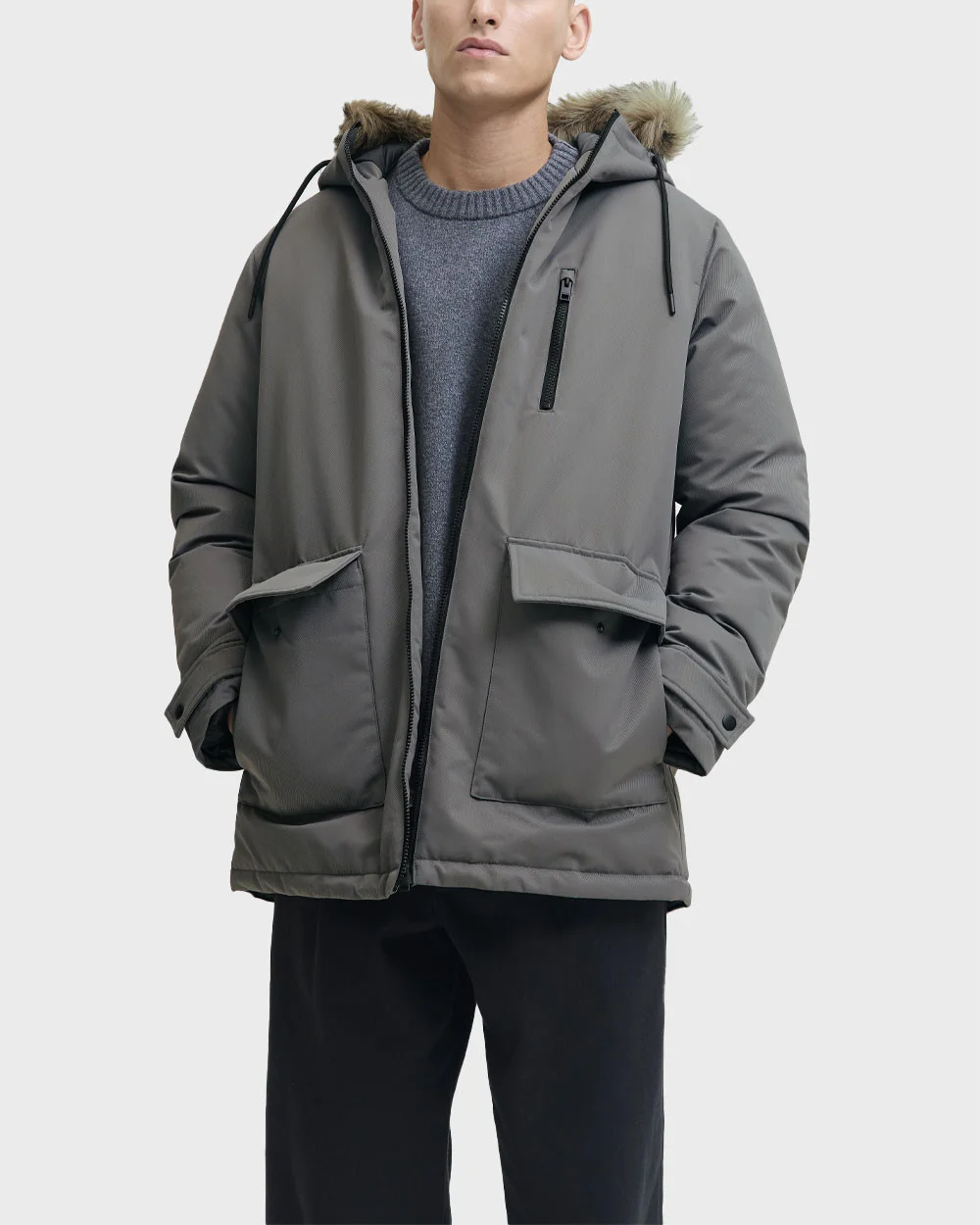 Φωτογραφία προϊόντος: JACK & JONES CHARLIE ΑΝΔΡΙΚΟ ΜΠΟΥΦΑΝ PARKA - 12279464 ΓΚΡΙ