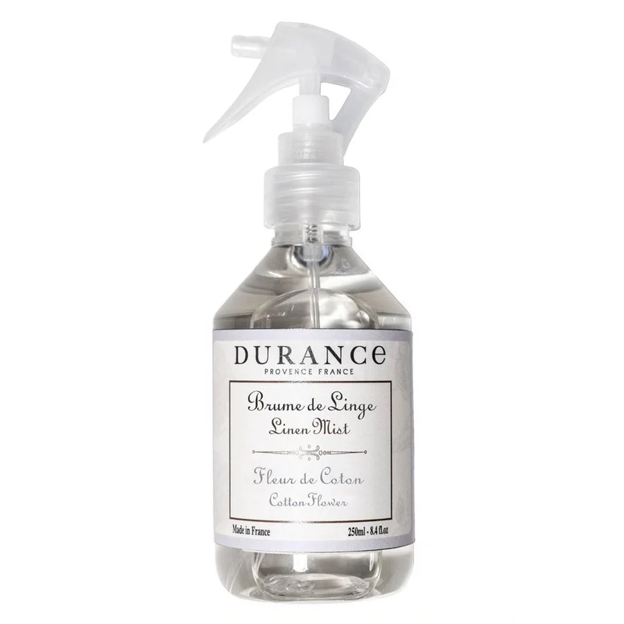 Φωτογραφία προϊόντος: Durance Linen Mist Cotton Flower Σπρέι για υφάσματα με βαμβακερό άρωμα λουλουδιών 250ml
