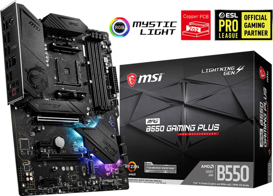 Φωτογραφία προϊόντος: MSI MPG B550 Gaming Plus Motherboard ATX with AMD AM4 Socket REF