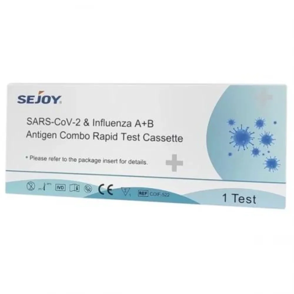 Φωτογραφία προϊόντος: Sejoy Rapid Test Ποιοτικής Ανίχνευσης Αντιγόνων Covid-19 και Γρίπης Τύπου A/B (1 τεμ.)