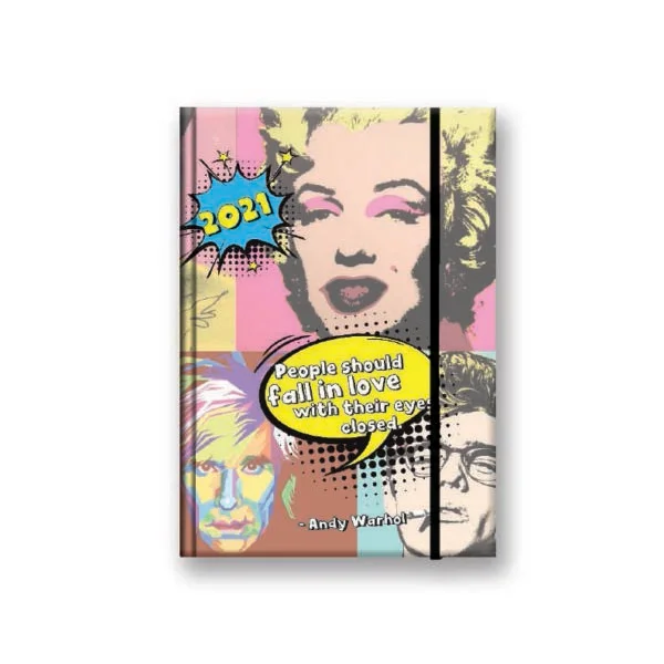 Φωτογραφία προϊόντος: Ατζέντα Innuendo Andy Warhol με λάστιχο σε διάφορα μεγέθη