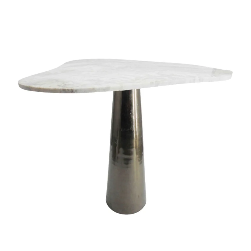 Φωτογραφία προϊόντος: CURVE SIDE TABLE ΜΑΥΡΟ NICKEL ΛΕΥΚΟ 63.5x52x63.5cm