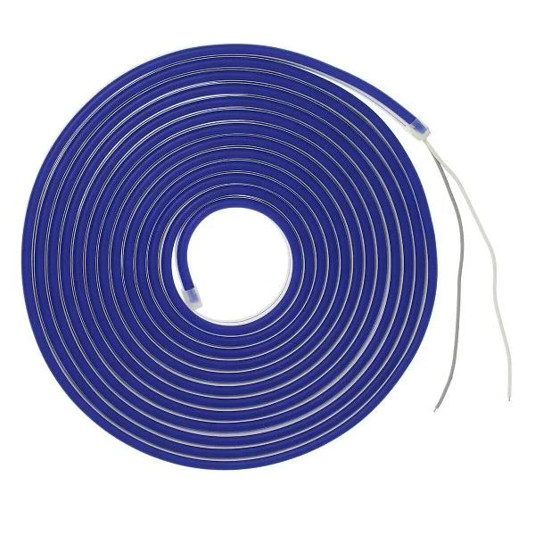 Φωτογραφία προϊόντος: OEM Αδιάβροχη Ταινία Neon Flex LED Τροφοδοσίας 12V με Μπλε Φως Μήκους 5m Κωδικός: ee6841