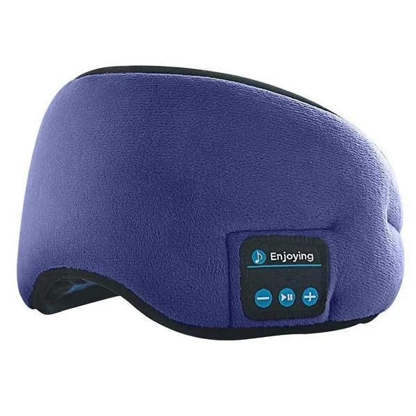Φωτογραφία προϊόντος: OEM HORO Bluetooth-compatible Sleep Eye Mask Wireless Headphone Travel Music Eye Cover Headband μπλε