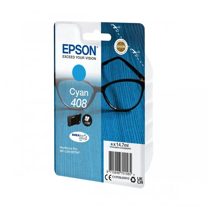 Φωτογραφία προϊόντος: Ink Epson 408 C13T09J24010 Cyan - 14.7ml
