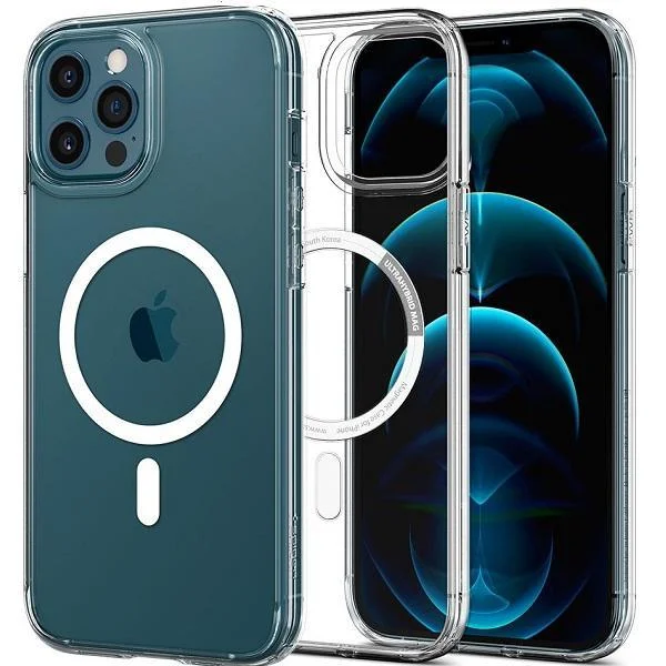Φωτογραφία προϊόντος: OEM Spigen Ultra Hybrid Mag Back Cover Πλαστικό / Σιλικόνης Διάφανο (iPhone 12 / 12 Pro)