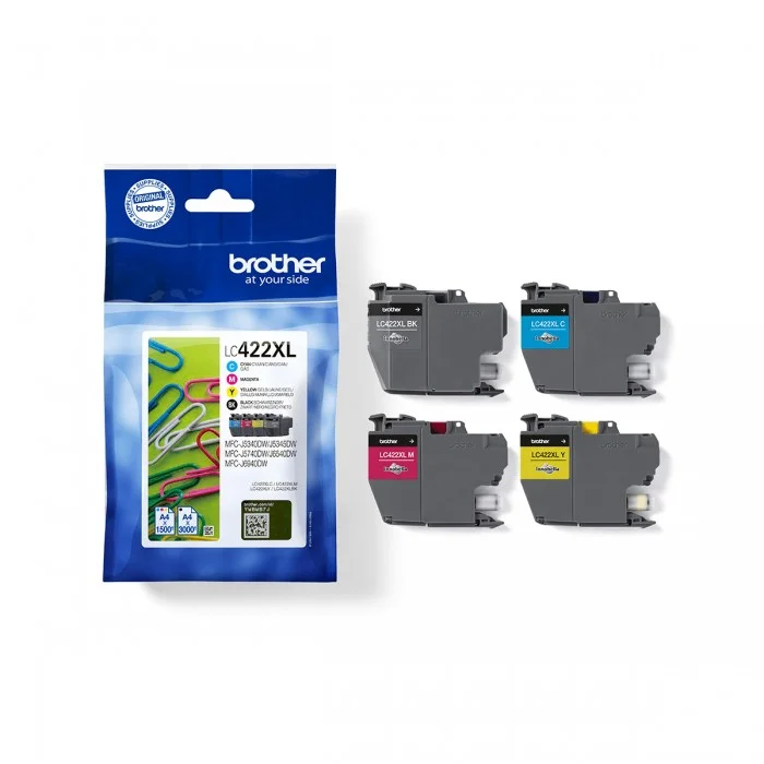 Φωτογραφία προϊόντος: Ink Brother LC Black, Cyan, Magenta, Yellow Cartridge (LC422XLVAL)