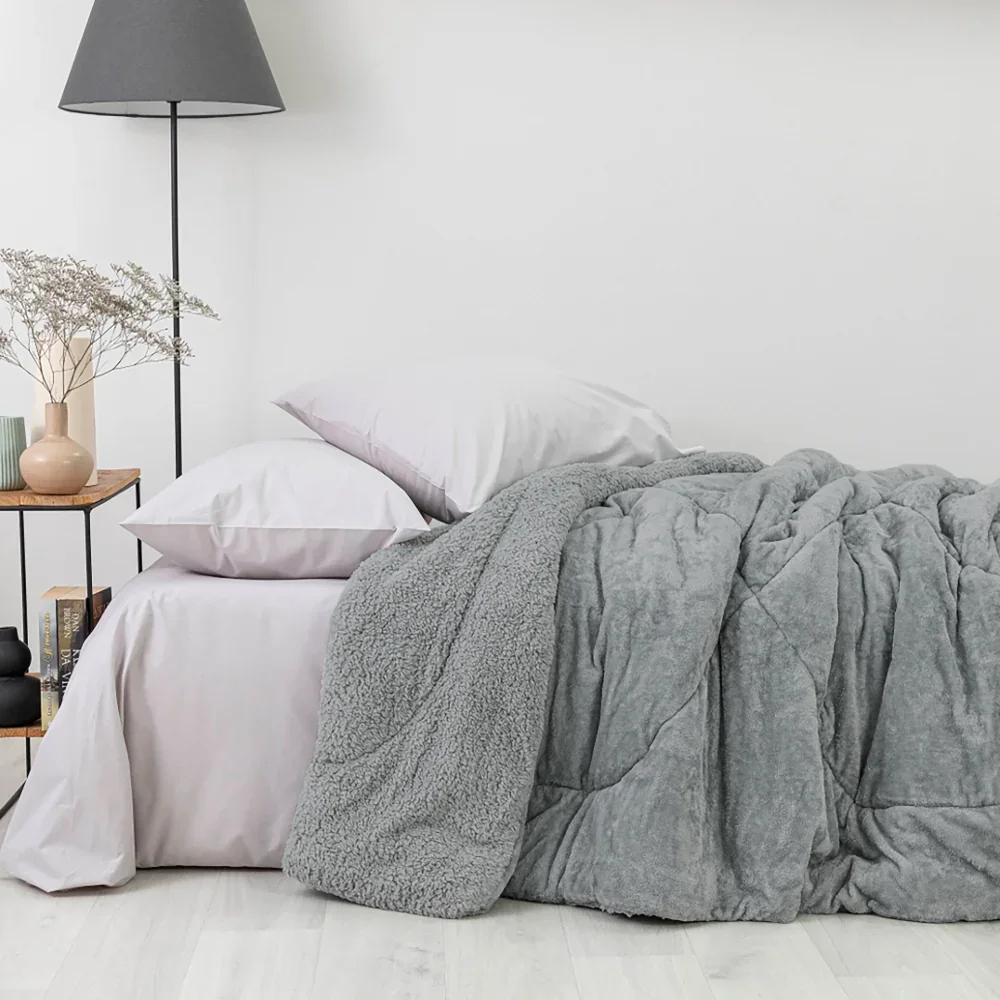 Φωτογραφία προϊόντος: Κουβερτοπάπλωμα Cozy King 230x260 Size Γκρι