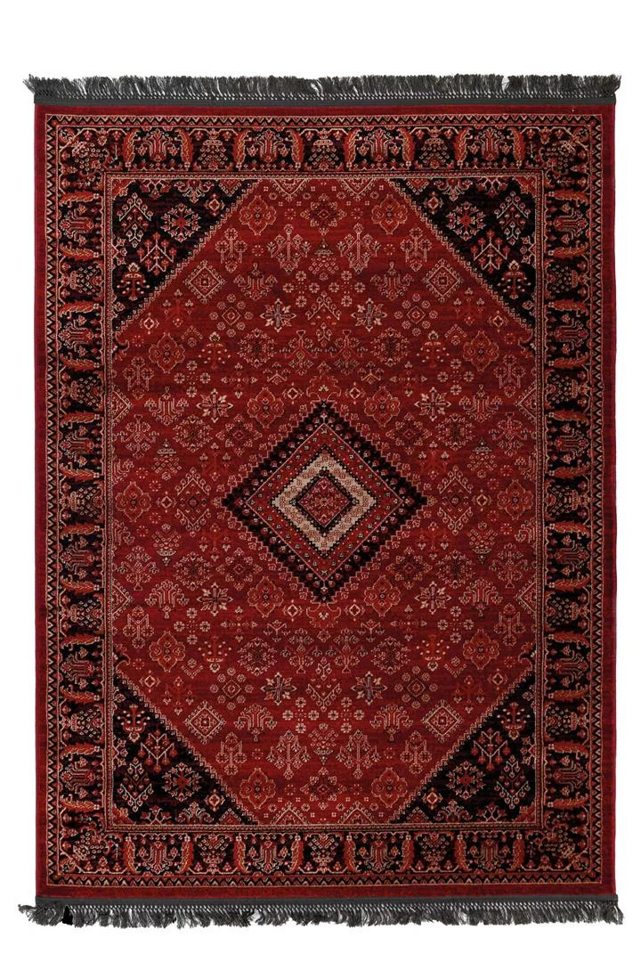 Φωτογραφία προϊόντος: Κλασικό χαλί Afgan 306A D.RED BLACK Royal Carpet - 67x500 cm
