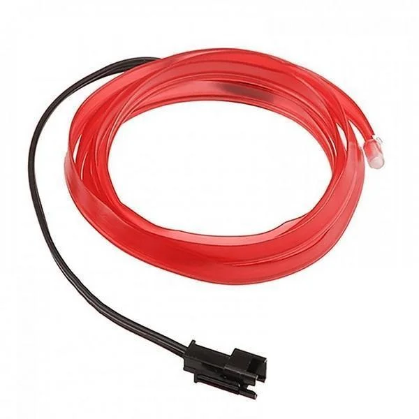 Φωτογραφία προϊόντος: OEM Εύκαμπτο Led Καλώδιο El Wire 2m Κόκκινο Κωδικός: 51739