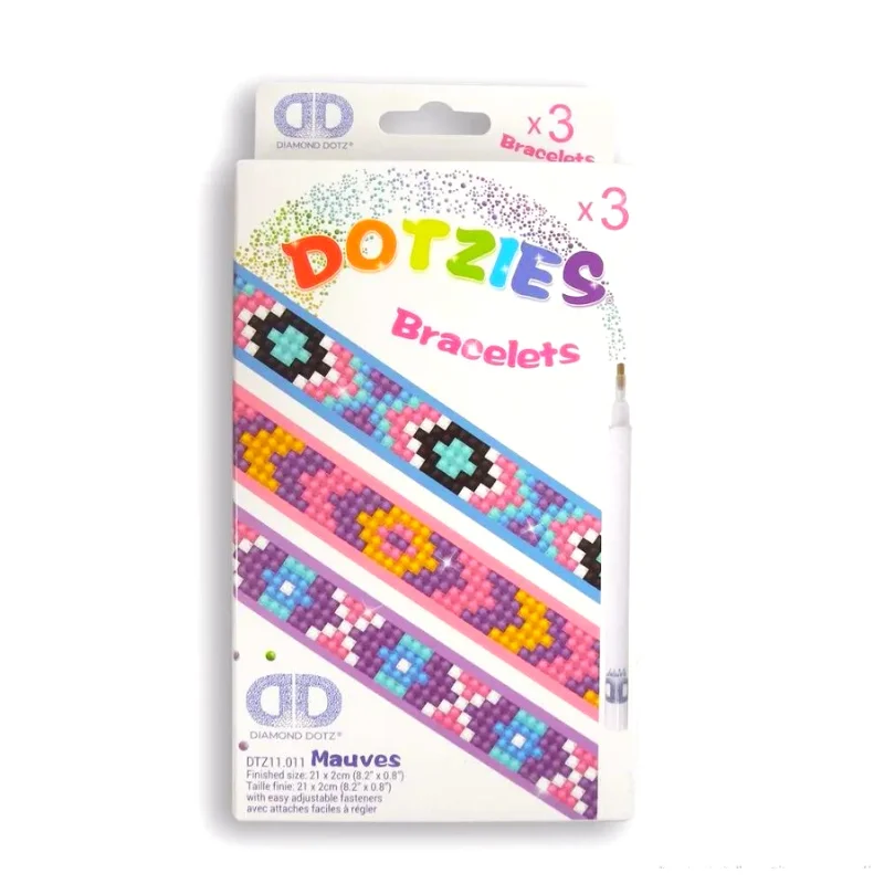 Φωτογραφία προϊόντος: Σετ 3 Βραχιόλια Diamond Dotz Mauves 2x21cm DTZ11.011