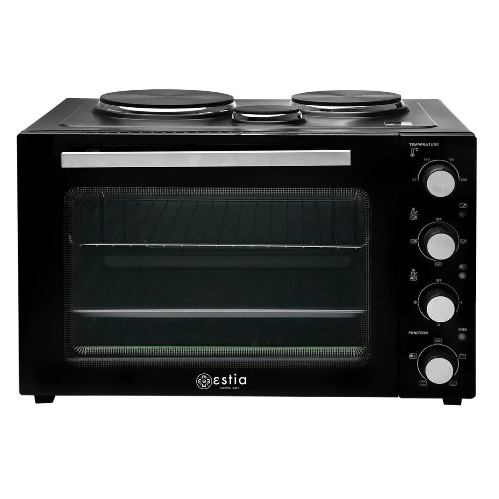 Φωτογραφία προϊόντος: Estia Compact Cooker 06-17262 Ηλεκτρικό Φουρνάκι 48lt με 3 Εστίες και Αέρα (έως 3 άτοκες δόσεις)