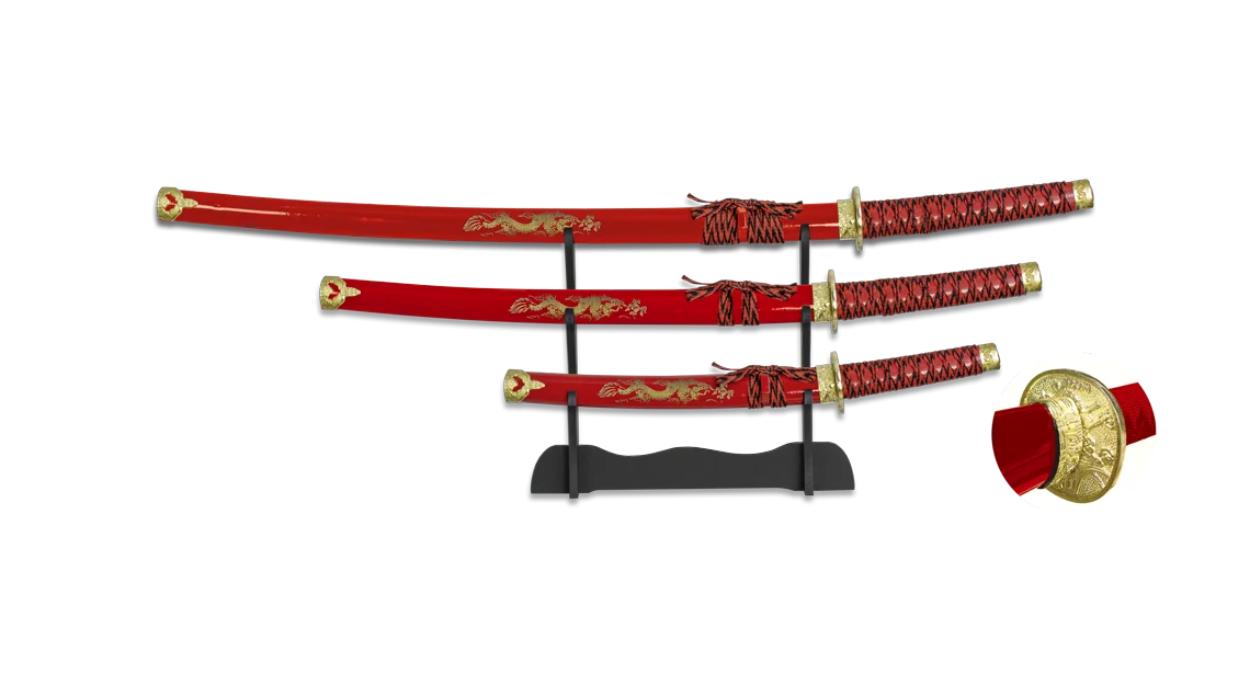 Φωτογραφία προϊόντος: ΣΠΑΘΙΑ TOLE10 Set 3 katana 29cm/49cm/70cm, 31515-RO