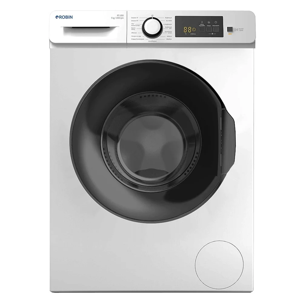 Φωτογραφία προϊόντος: Robin RT-1050 Πλυντήριο Ρούχων 5kg 1000 Στροφών (έως 3 άτοκες δόσεις)