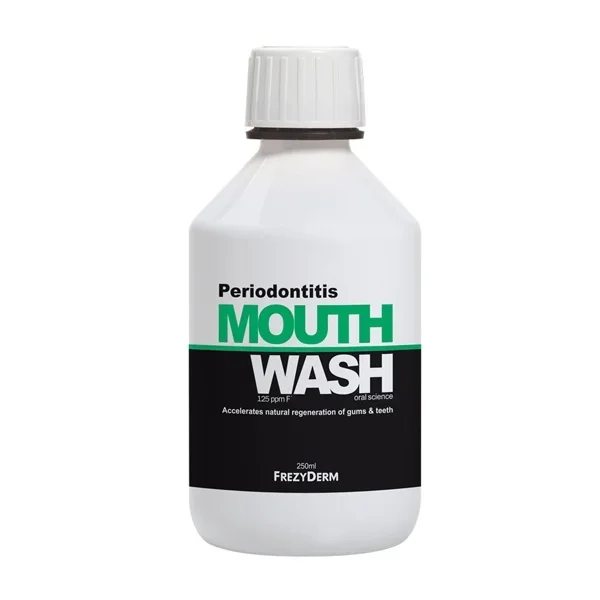 Φωτογραφία προϊόντος: Frezyderm Mouthwash Periodontitis Φθοριούχο Στοματικό Διάλυμα Κατάλληλο για Περιοδοντίτιδα 250ml