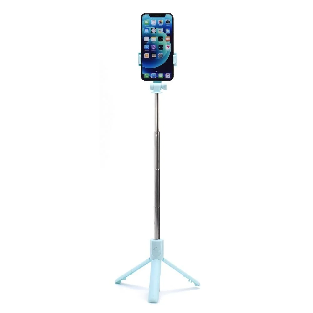 Φωτογραφία προϊόντος: . Combo selfie stick with tripod and remote control bluetooth blue R1