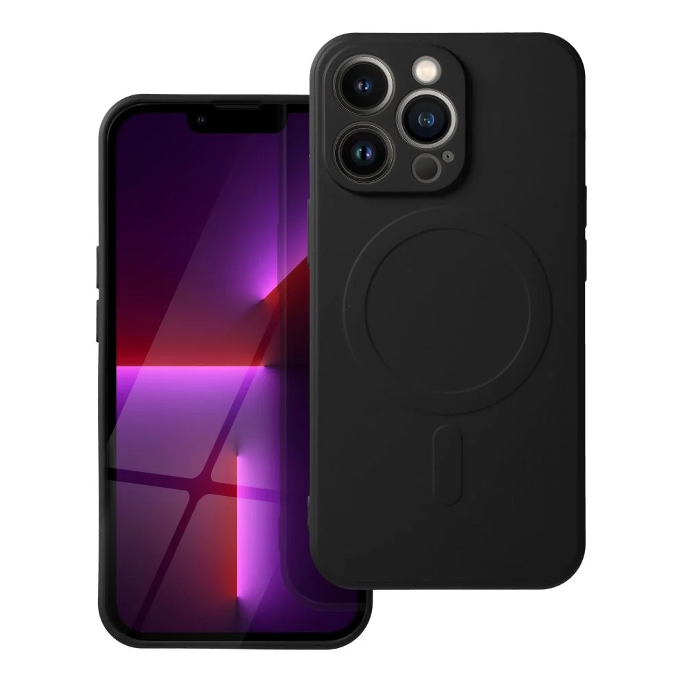 Φωτογραφία προϊόντος: . Silicone Mag Cover case compatible with MagSafe for IPHONE 15 PRO black