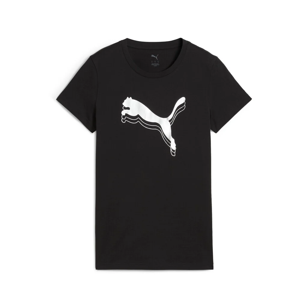 Φωτογραφία προϊόντος: PUMA Γυναικείο Αθλητικό T-shirt Black, Metallic Silver