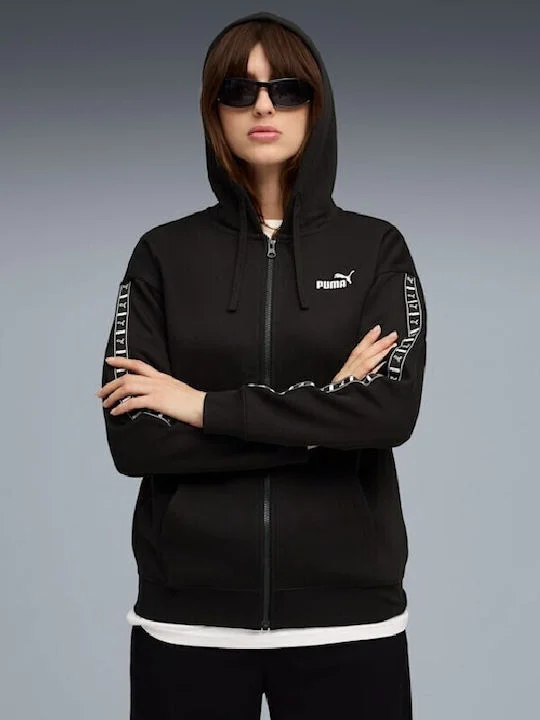 Φωτογραφία προϊόντος: Puma Μακριά Γυναικεία Ζακέτα Φούτερ με Κουκούλα Μαύρο