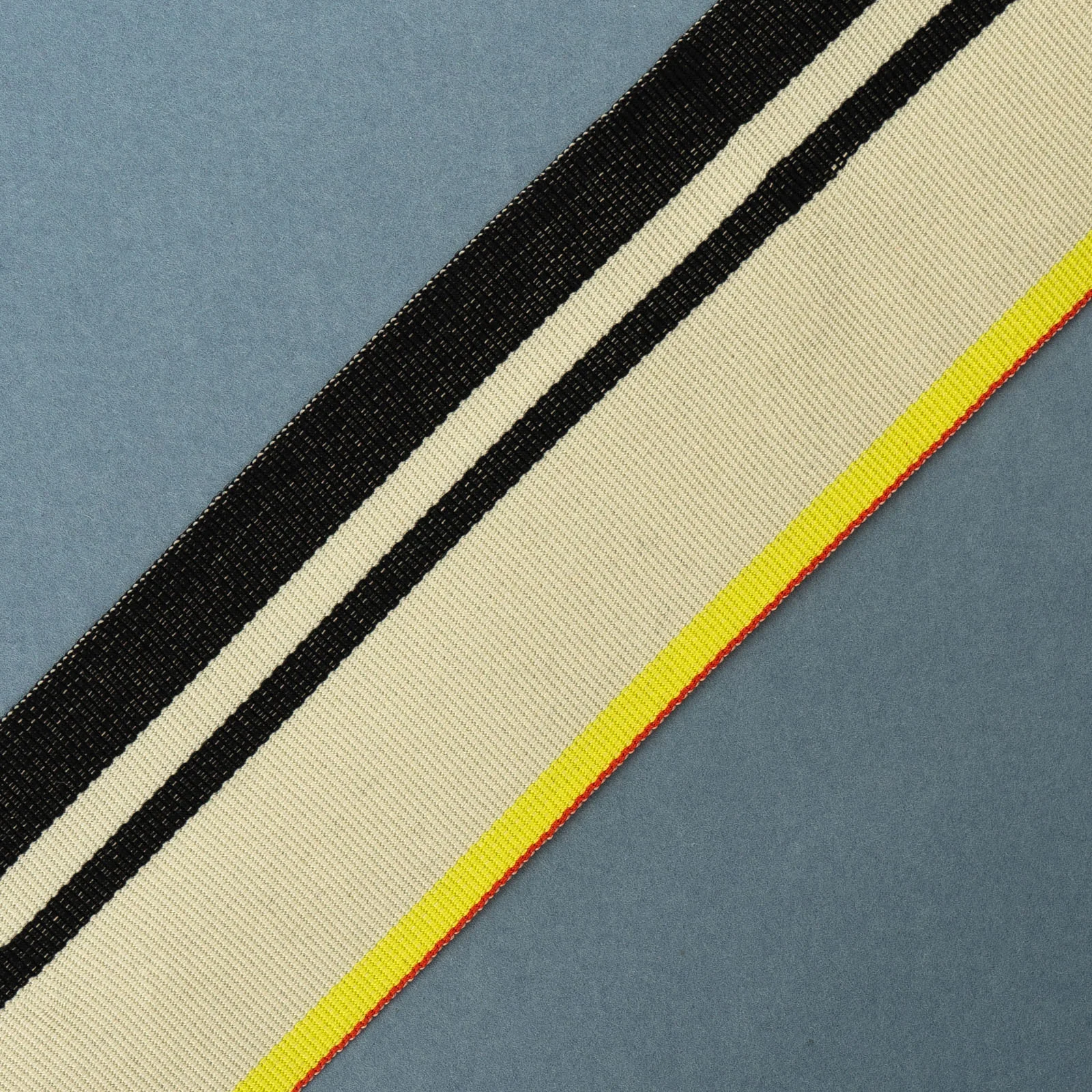 Φωτογραφία προϊόντος: Grosgrain Ribbon Black - Cream - Fluo Yellow - Orange Koralli 5 Cm