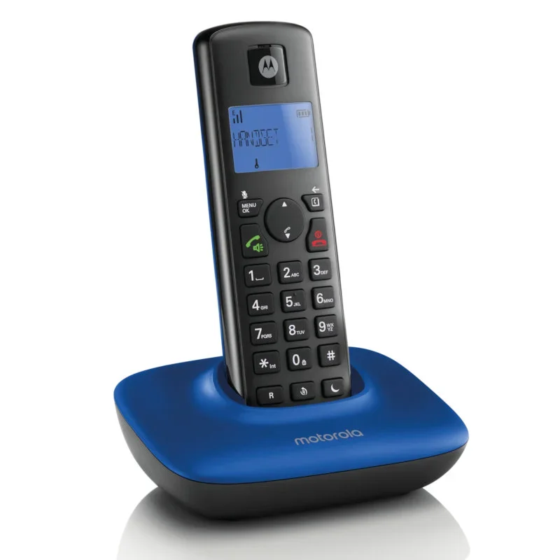 Φωτογραφία προϊόντος: Motorola T401+ Blue (Ελληνικό Μενού) Ασύρματο τηλέφωνο με φραγή αριθμών, ανοιχτή ακρόαση και Do Not Disturb