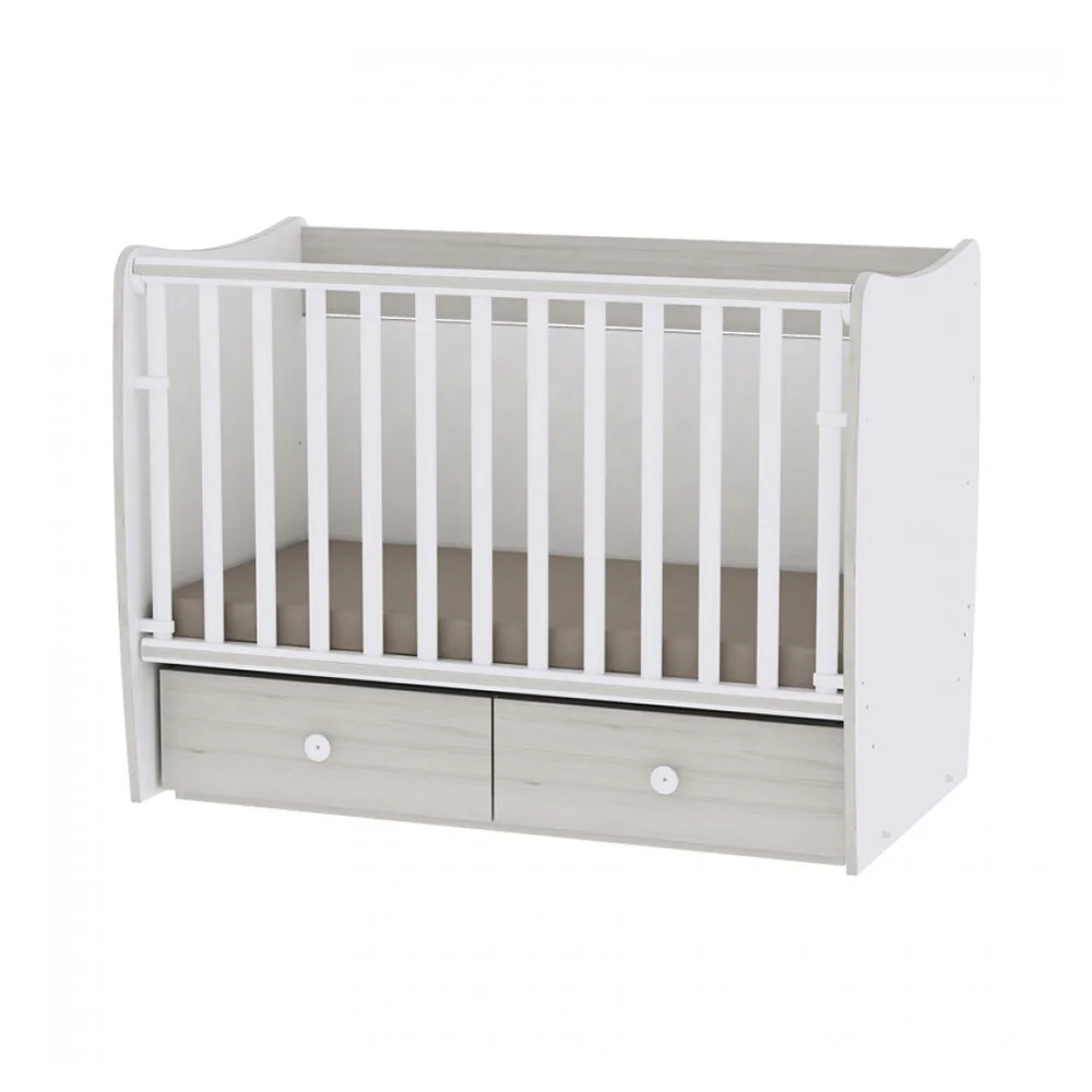 Φωτογραφία προϊόντος: LORELLI - BED MATRIX NEW 60/120 WHITE/LIGHT OAK - 10150490036A (Δώρο Στρώμα Αφρού Lorelli)