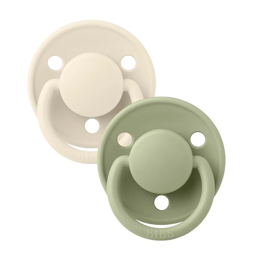 Φωτογραφία προϊόντος: BIBS De Lux 2 PACK Silicone onesize (0-3 ετών) Ivory/Sage - 150223