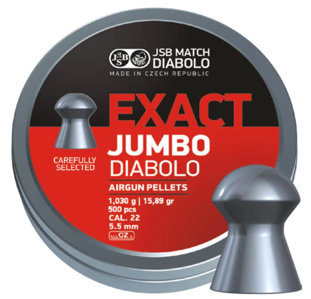 Φωτογραφία προϊόντος: ΒΛΗΜΑΤΑ JSB EXACT JUMBO 5.52mm / 500, (1,03gr / 15.89g)