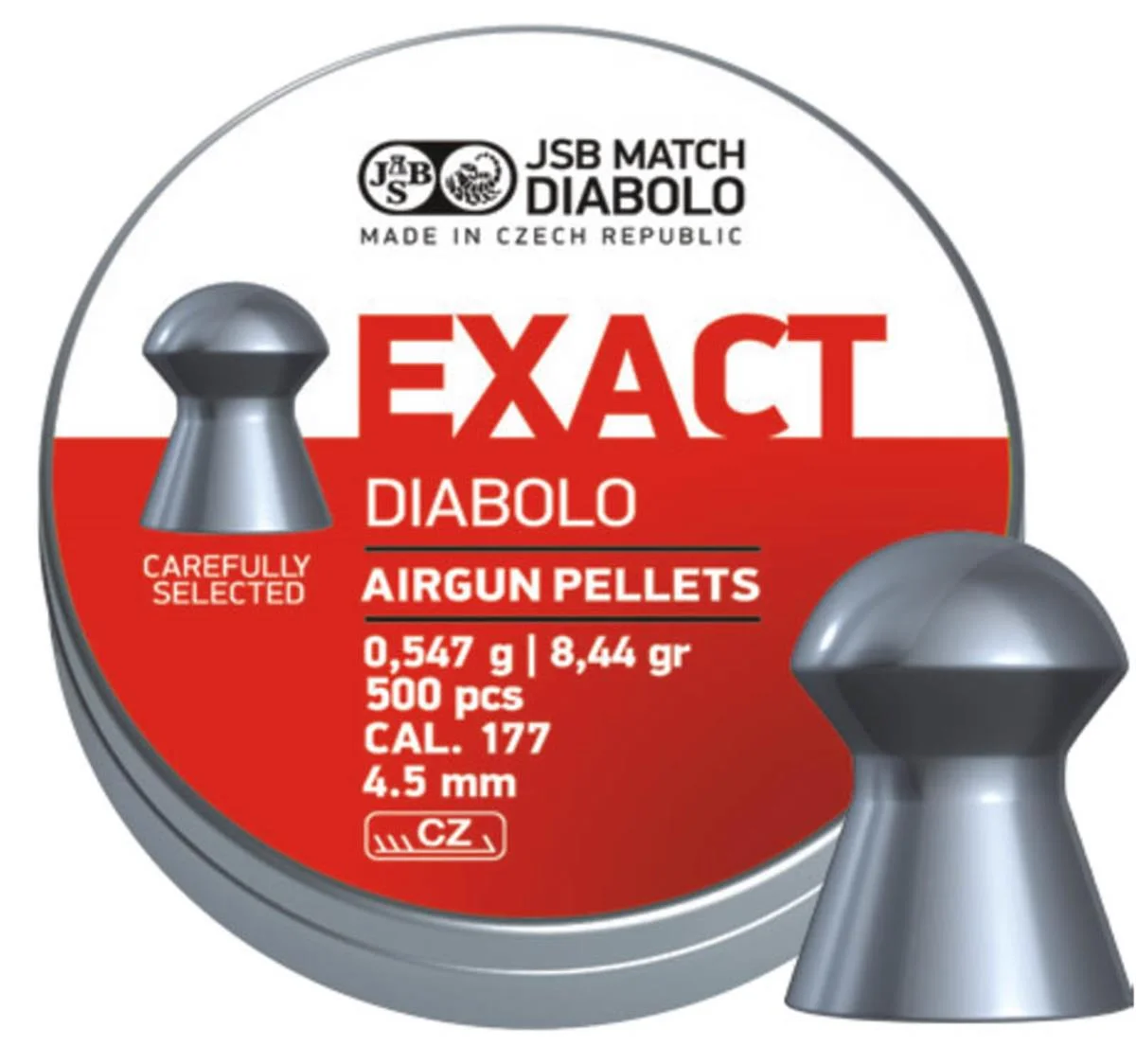 Φωτογραφία προϊόντος: ΒΛΗΜΑΤΑ JSB EXACT 4.52mm / 500, (0.547gr / 8.44grain)