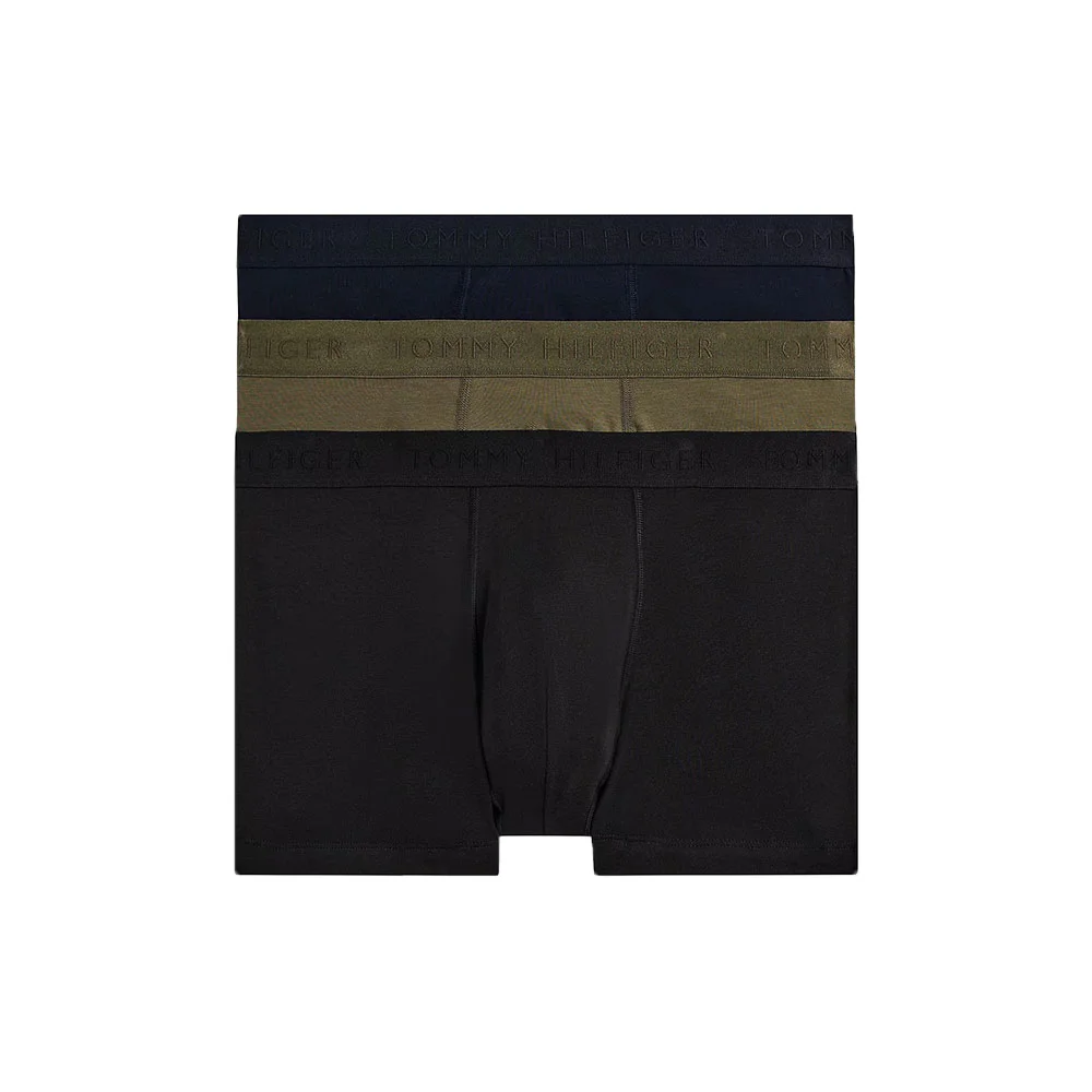 Φωτογραφία προϊόντος: Ανδρικό Boxer Everyday Luxe Tonal Waistband 3pack Tommy Hilfiger UM0UM02760-0WM Μαύρο Μπλε Σκούρο Χακί