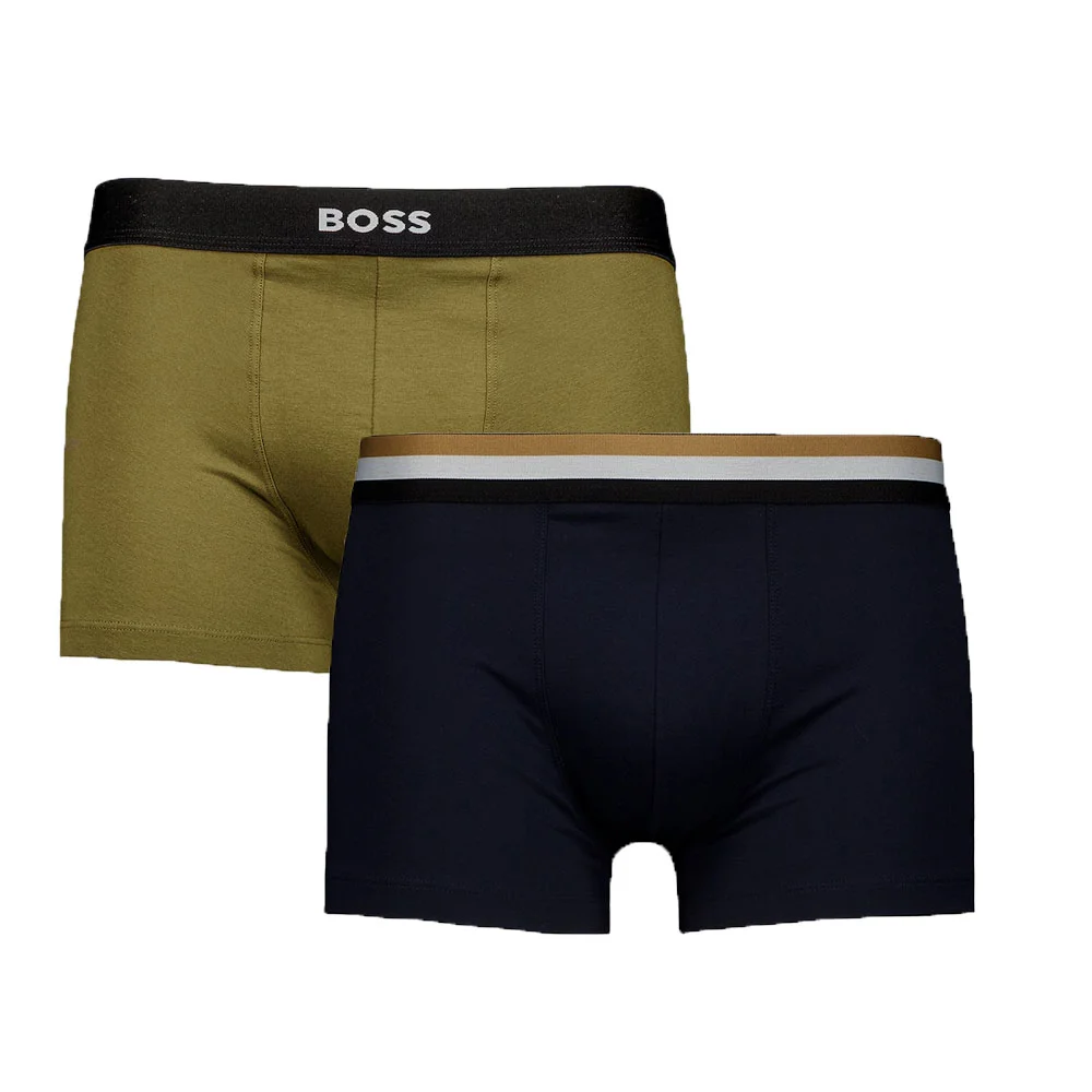 Φωτογραφία προϊόντος: Ανδρικό Boxer Cotton Stretch 2pack BOSS 50531484-980 Χακί Μπλε Σκούρο