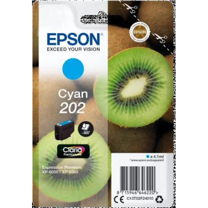 Φωτογραφία προϊόντος: Epson Μελάνι Inkjet 202 Cyan (C13T02F24010)
