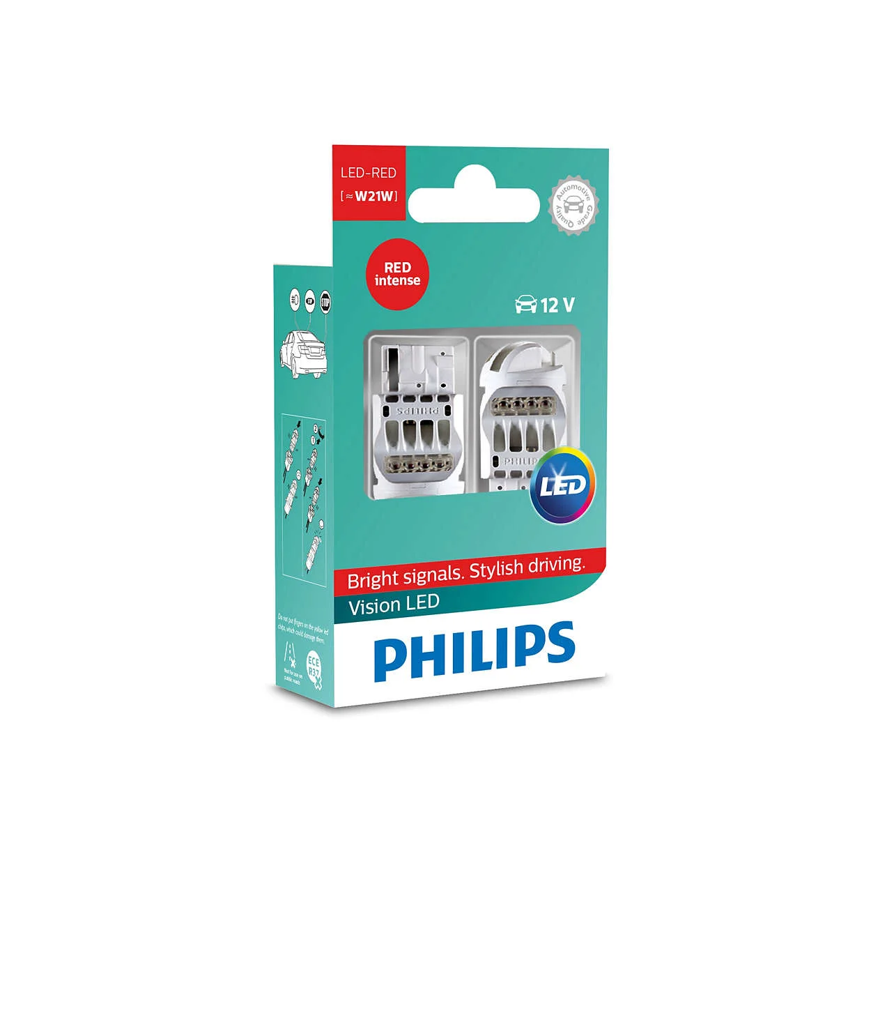 Φωτογραφία προϊόντος: PHILIPS W21W 12V Vision LED RED 12838REDX2 2τμχ