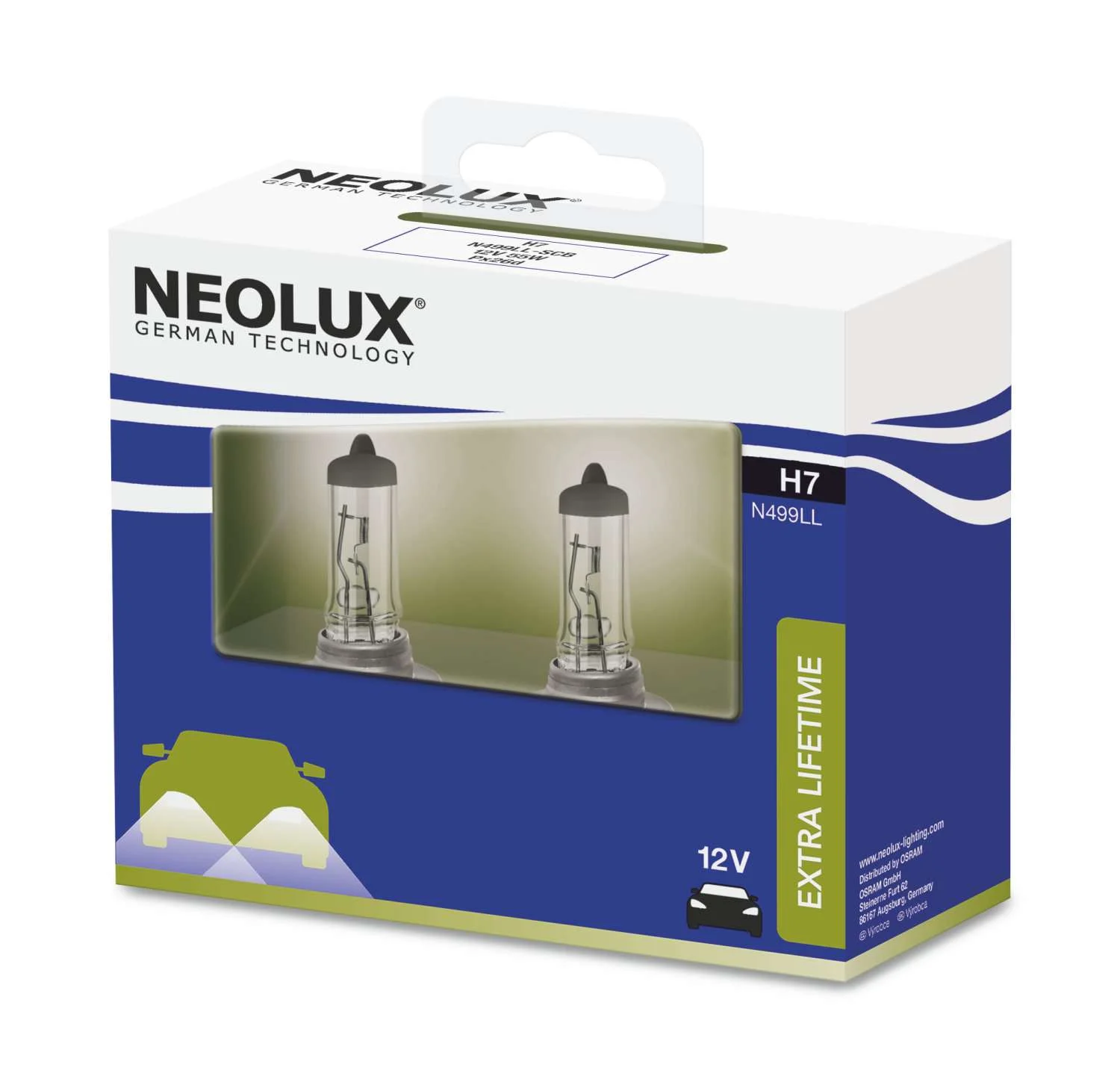 Φωτογραφία προϊόντος: NEOLUX H7 12V 55W PX26d Extra Lifetime (N499LL-2SCB) 2τμχ