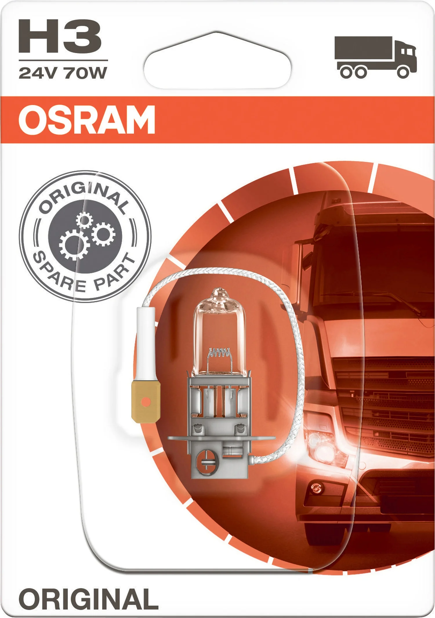 Φωτογραφία προϊόντος: OSRAM H3 24V 70W PK22s Original Line (64156-01B) 1τμχ