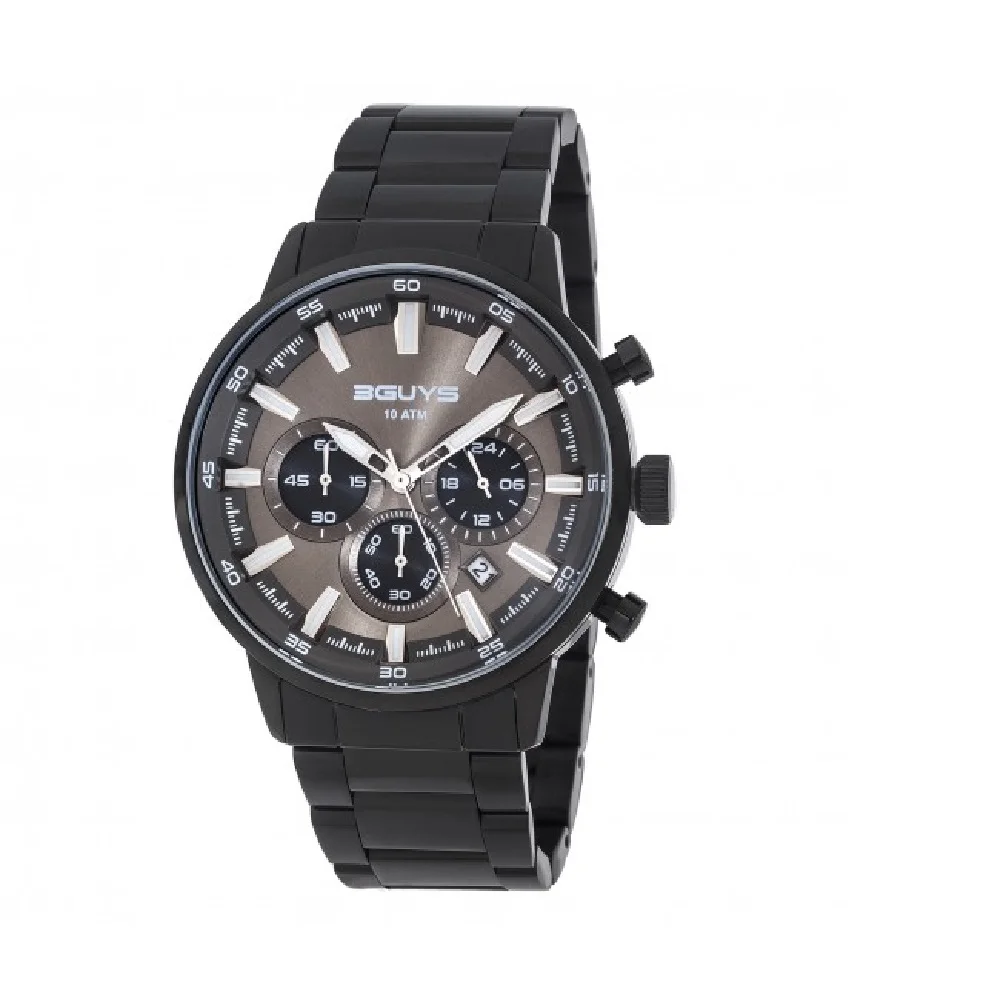 Φωτογραφία προϊόντος: 3Guys Men's Chronograph Watch Black Stainless Steel Bracelet 3G27005