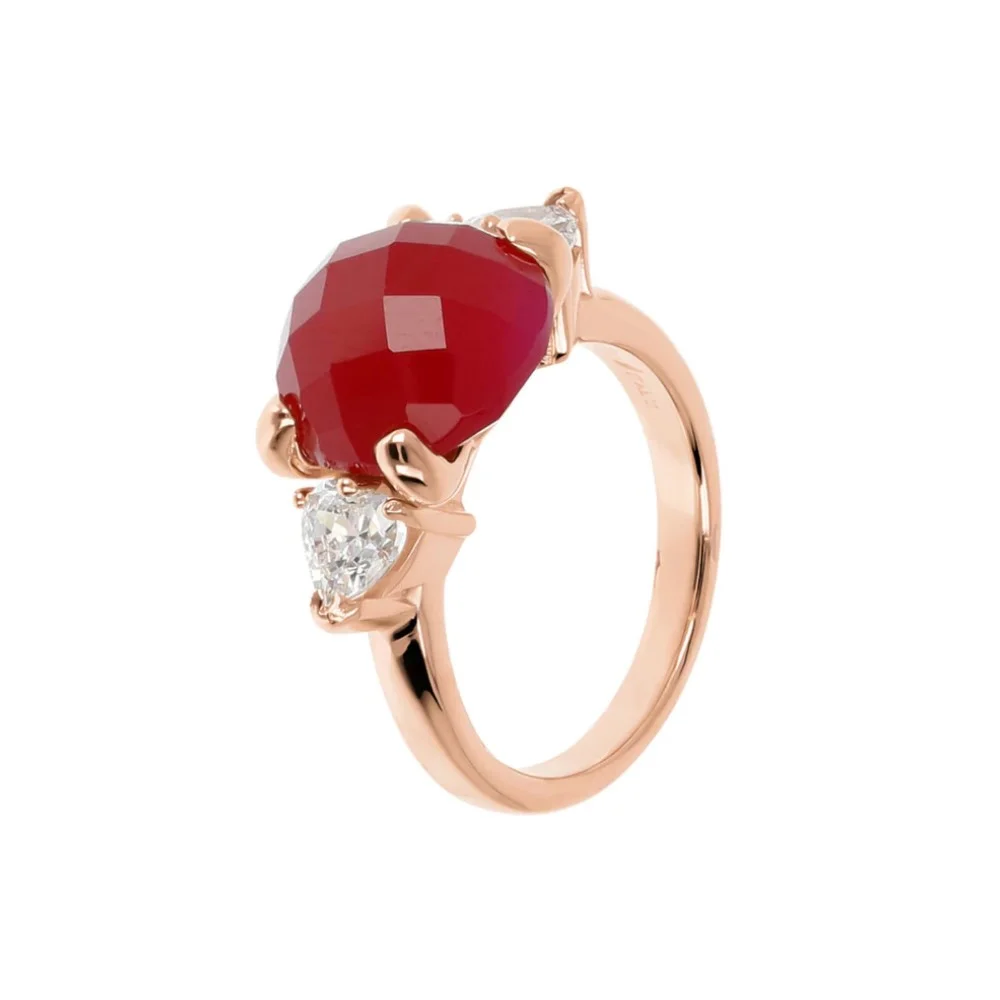 Φωτογραφία προϊόντος: BRONZALLURE MILANO Bronzallure Felicia Valentine Day Ring, Δαχτυλίδι Ορειχάλκινο με ροζ χρύσωμα 18Κ 03140-WSBZ02017.PA-14