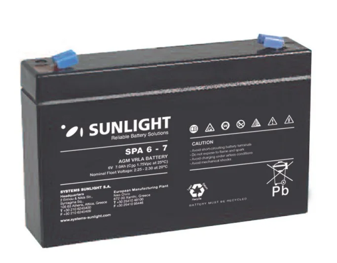 Φωτογραφία προϊόντος: Sunlight Μολύβδου 6V 7A