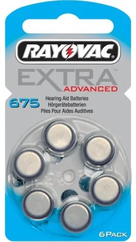 Φωτογραφία προϊόντος: Rayovac Extra Advanced Βαρηκοΐας 675 (6τμχ)
