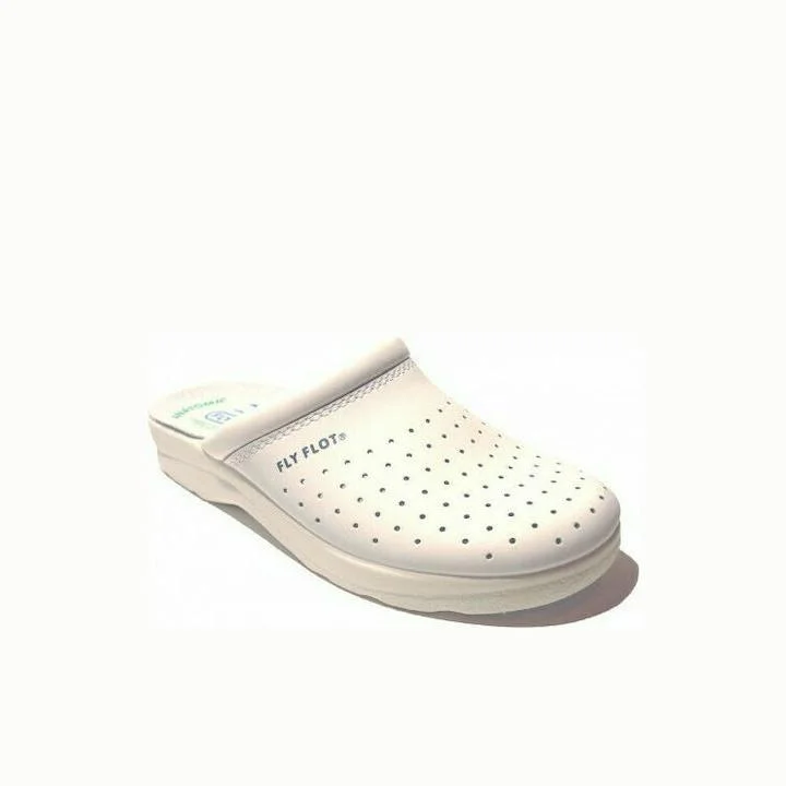 Φωτογραφία προϊόντος: Fly Flot 82094BC-BIANCO Αντιολισθητικό Δερμάτινο Ανδρικό Σαμπό Λευκό Λευκό