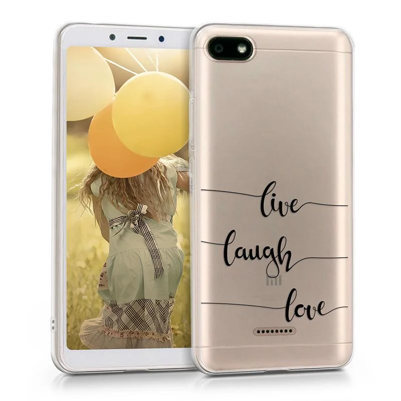 Φωτογραφία προϊόντος: KW Slim Fit Gel Case Live Laugh Love (45587.01) Θήκη Σιλικόνης (Xiaomi Redmi 6A)