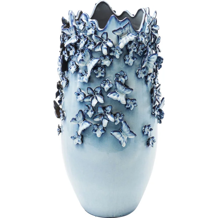 Φωτογραφία προϊόντος: KARE Βάζο Butterflies Lightblue Κεραμικό 50 εκ. 28x28x49.5εκ - Μπλε - 28Μx28Πx50Υ
