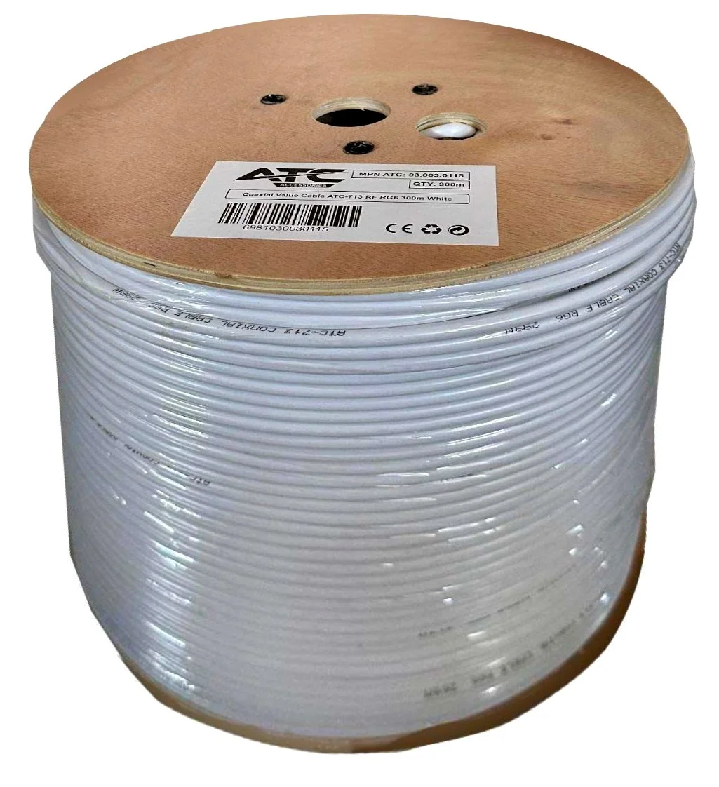 Φωτογραφία προϊόντος: ATC Στροφείο RF ATC-713 Value RG6 300m Ξύλινο