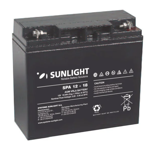 Φωτογραφία προϊόντος: Sunlight Μολύβδου 12V.18A