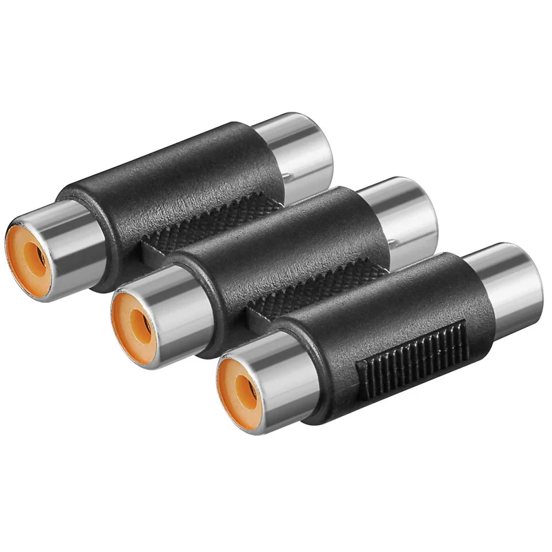 Φωτογραφία προϊόντος: OEM Μούφα 3 x RCA Θηλ. / 3 x RCA Θηλ.