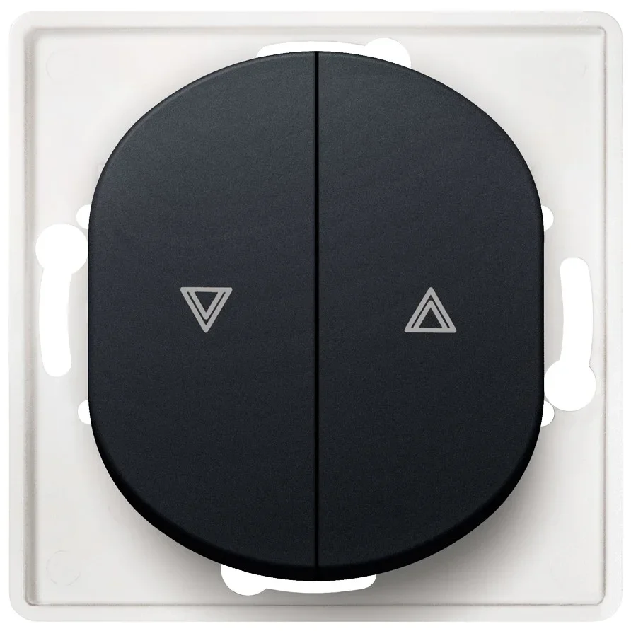 Φωτογραφία προϊόντος: EON E6075.E1 Push-button switch for rolling shuters without cover frame, soft-touch black