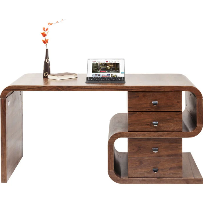 Φωτογραφία προϊόντος: KARE Γραφείο Soft Snake Walnut Καφέ 150x70x76εκ - Ξύλο/Ρατταν/Nature - 150Μx70Πx76Υ
