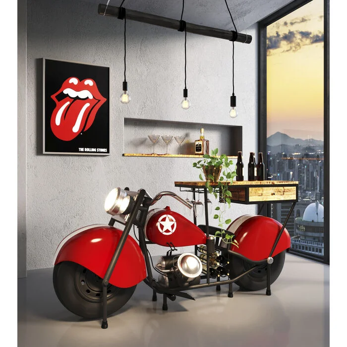 Φωτογραφία προϊόντος: KARE Μπαρ Motorbike Κόκκινο 98 x 210 x 42εκ. - Μαύρο - 210Μx42Πx98Υ