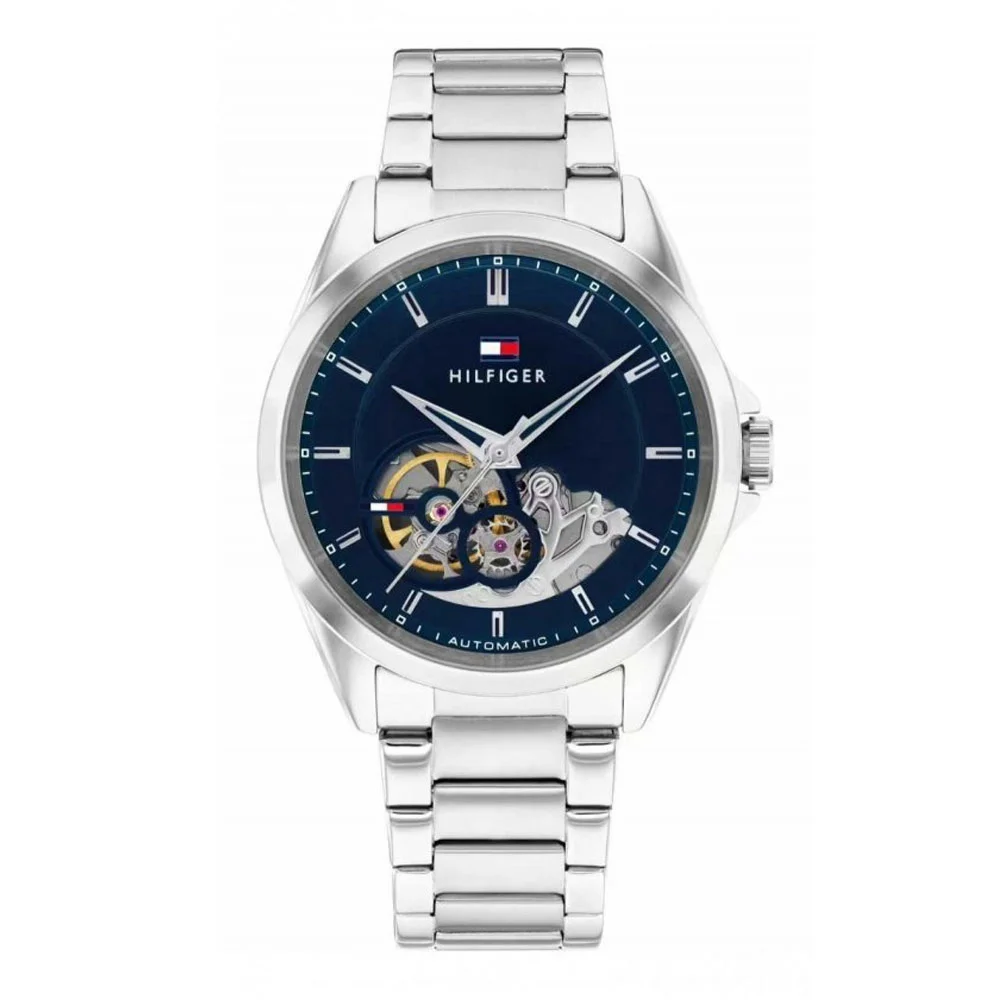 Φωτογραφία προϊόντος: TOMMY HILFIGER Baker Automatic Blue Dial Silver Stainless Steel Bracelet 1710716