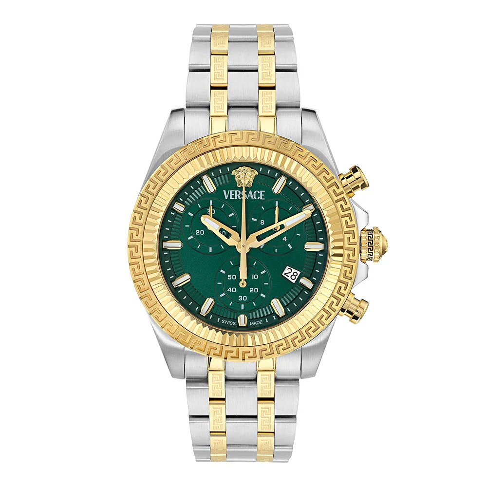 Φωτογραφία προϊόντος: VERSACE VERSACE VORNAX CHRONO Two Tone Stainless Steel Bracelet VE0W00425